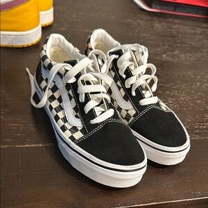 Vans Black and White Checkerboard Sneakers